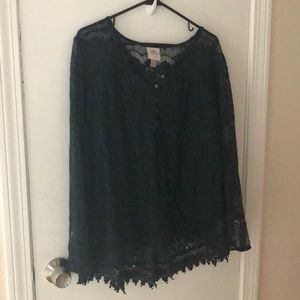 Long sleeve lace shirt